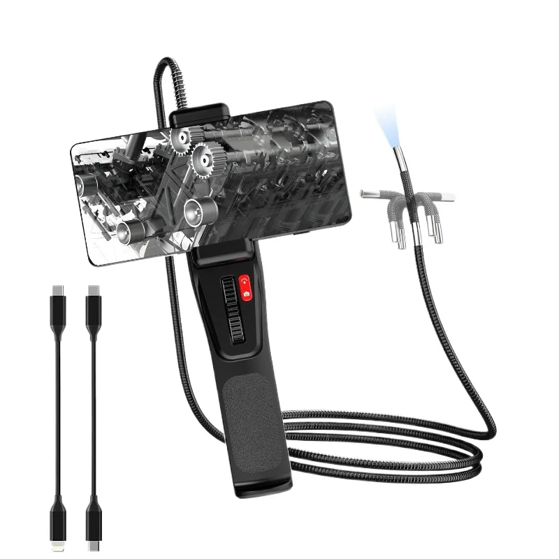 Industrial Endoscope 360 Degree Steering High Definition Camera Car Repair Air Conditioning Duct Camera 6mm Cross Border