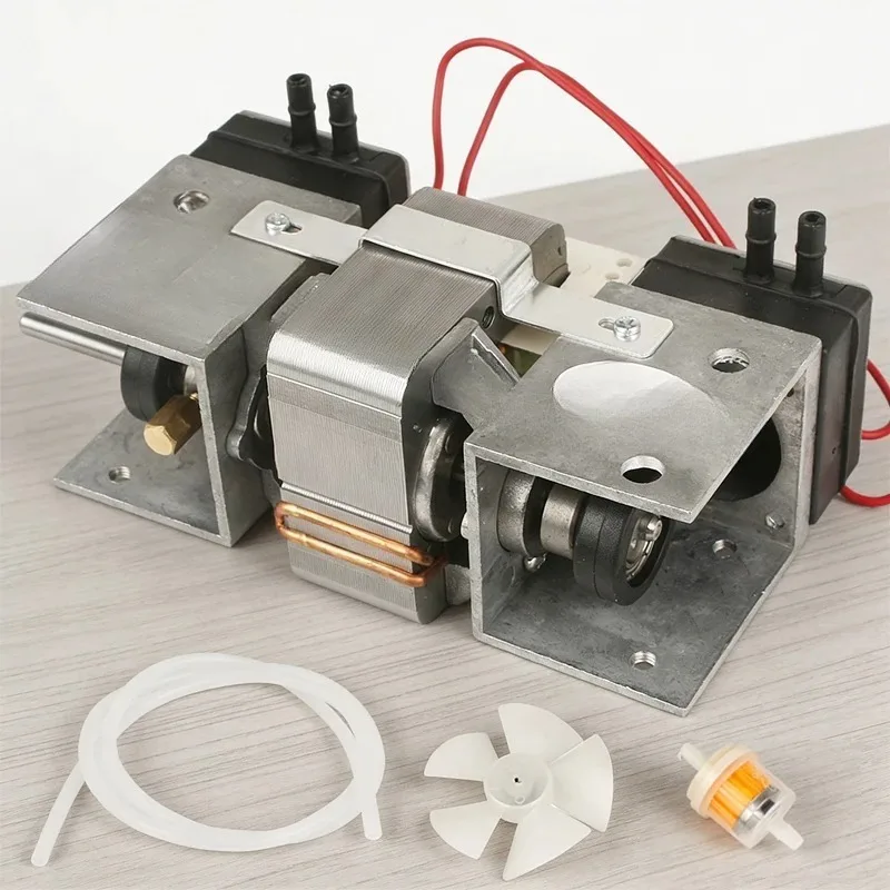 

Small Oil-free Vacuum Pump Beauty Equipment110V/220V Double Head Diaphragm High Negative Pressure Suction