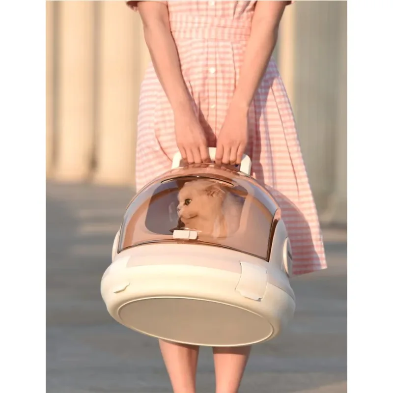Pakeway 2026 New Astronaut Shaped Pet Carrier Cage Pet Travel Carrier Cat Transport Box view 5