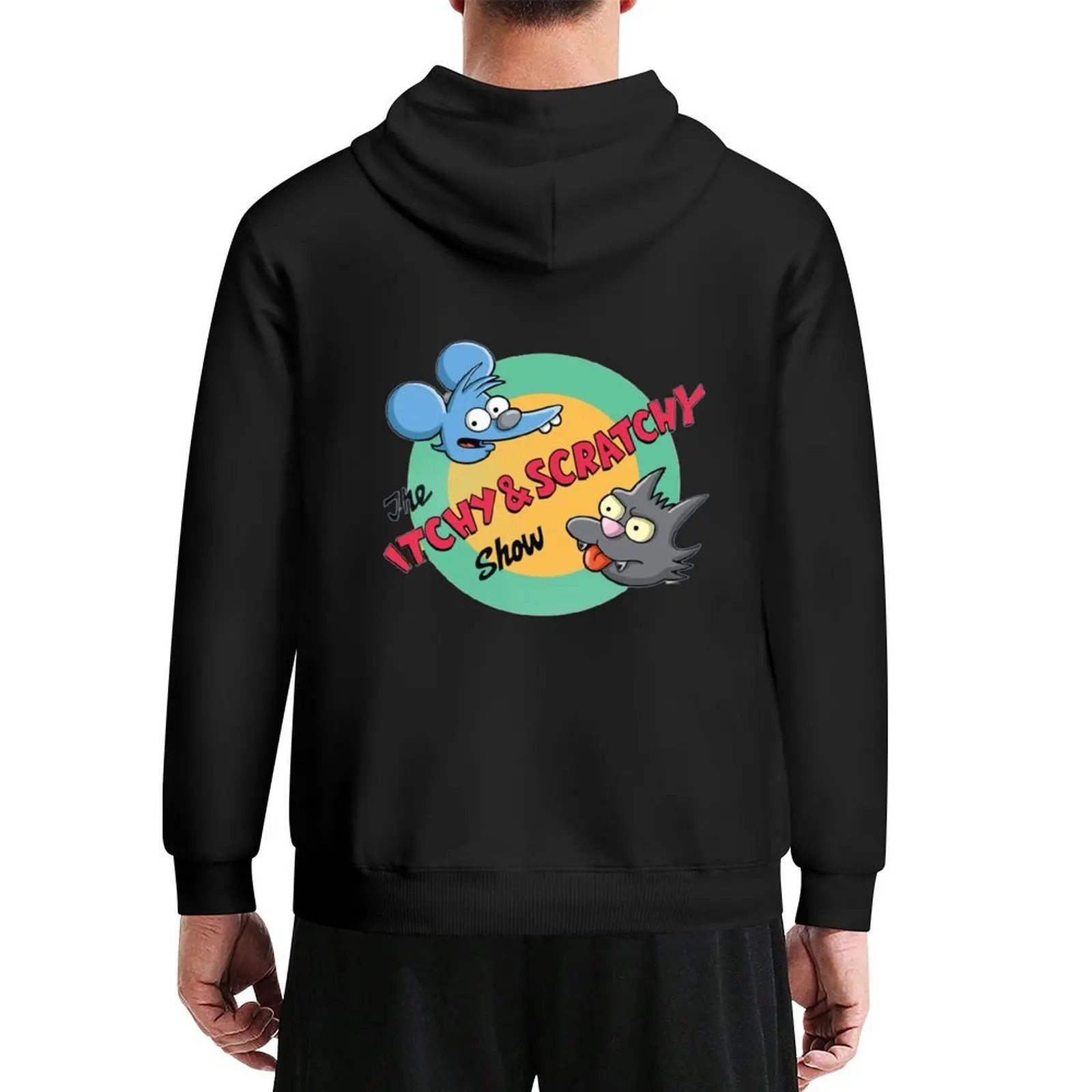 

90s kid cat and mouse cartoon Hoodie korean style clothes autumn jacket men graphic t shirts men men wear oversized hoodie