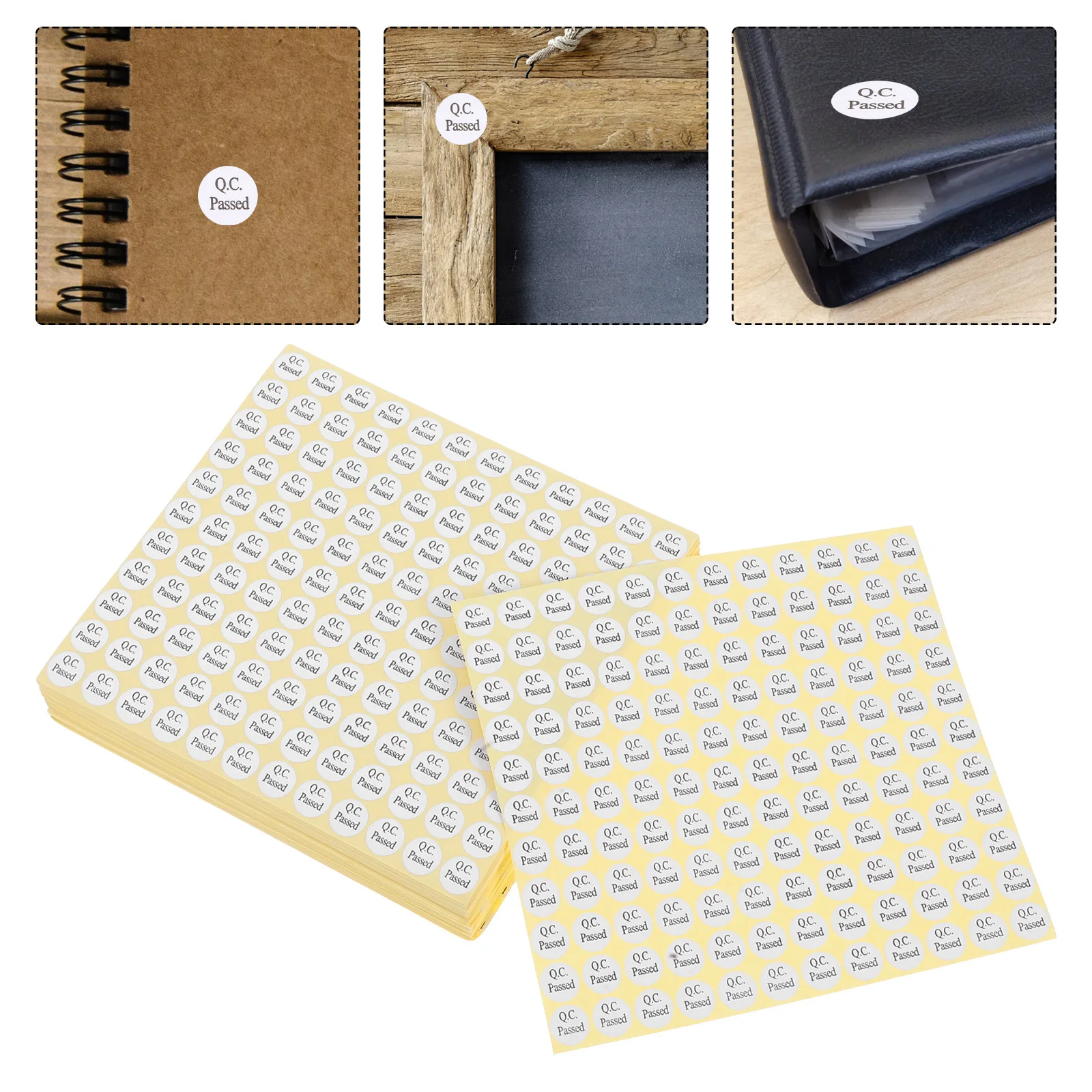

150 Sheets Round Qc Passed Inspection Stickers Self-Adhesive Quality Labels for Warehouse Packaging Round Self Adhesive Stickers