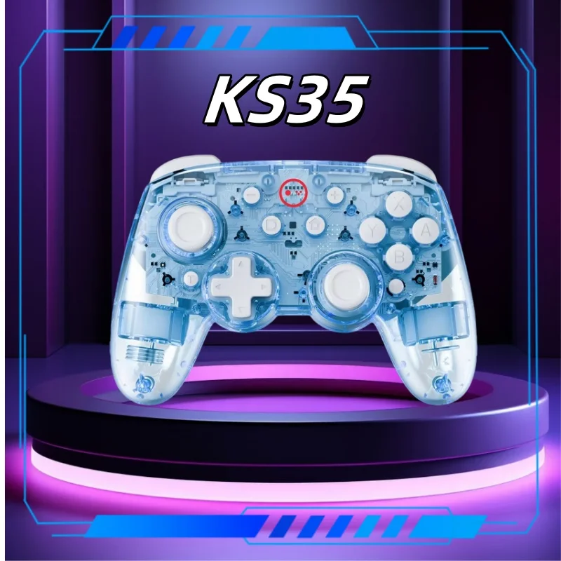 

Ks35 Wireless Game Controller Dual Hall Joystick Six Axis Body Sensation Vibration Multi-Platform Ios/Pc/Android Switch Gamepad