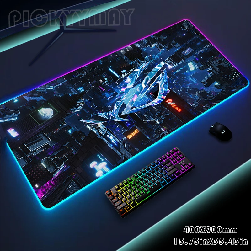 Large RGB Mouse Mat ASUS Desk Mat LED Gaming Mousepad Big Luminous Desk Pad Gamer Backlit Mouse Pad Mousepads