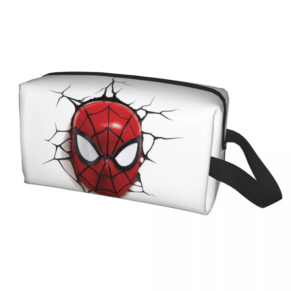 Custom Travel Spiderman Wall Toiletry Bag Portable Head Log Makeup Cosmetic Organizer for Women Beauty Storage Dopp Kit Box