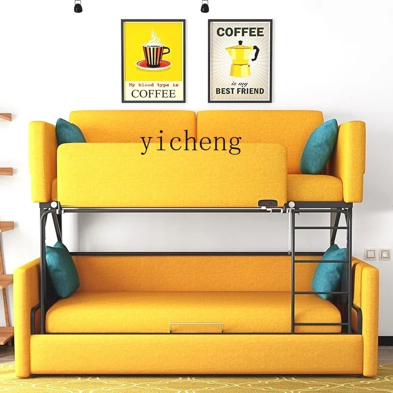 

U5.13 simple double folding sofa bed single leisure living room sofa three-fold bed upper and lower bunk sofa bed