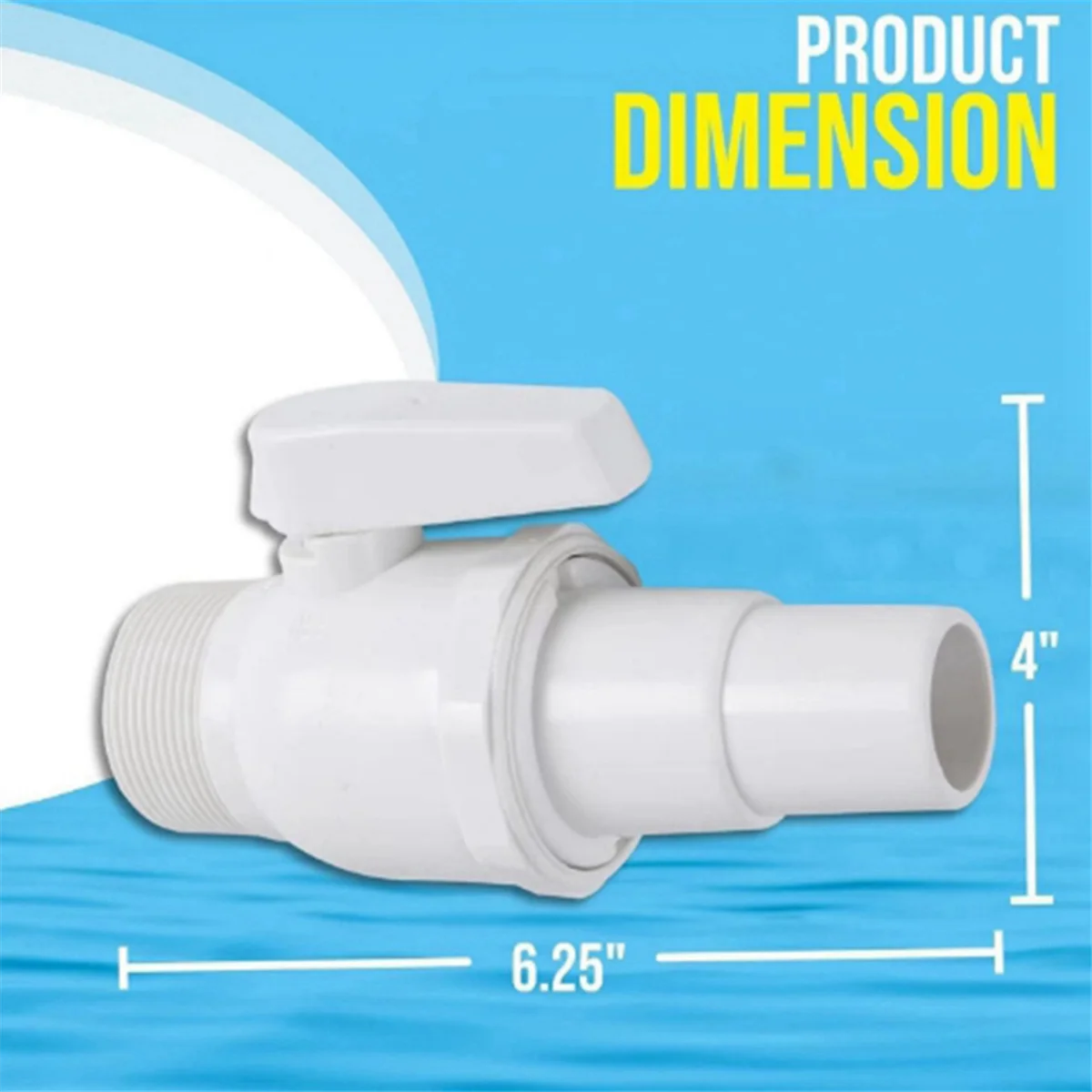 Valvola a sfera ECONOLINE a doppia faccia da 1.5-1.25 pollici per filtri Hayward skimmer per olio