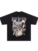 Straw Hat Pirates T-shirt, Luffy Sauron Animation Vintage American Small Neckline Short Sleeve Hip Hop Street Blockbuster