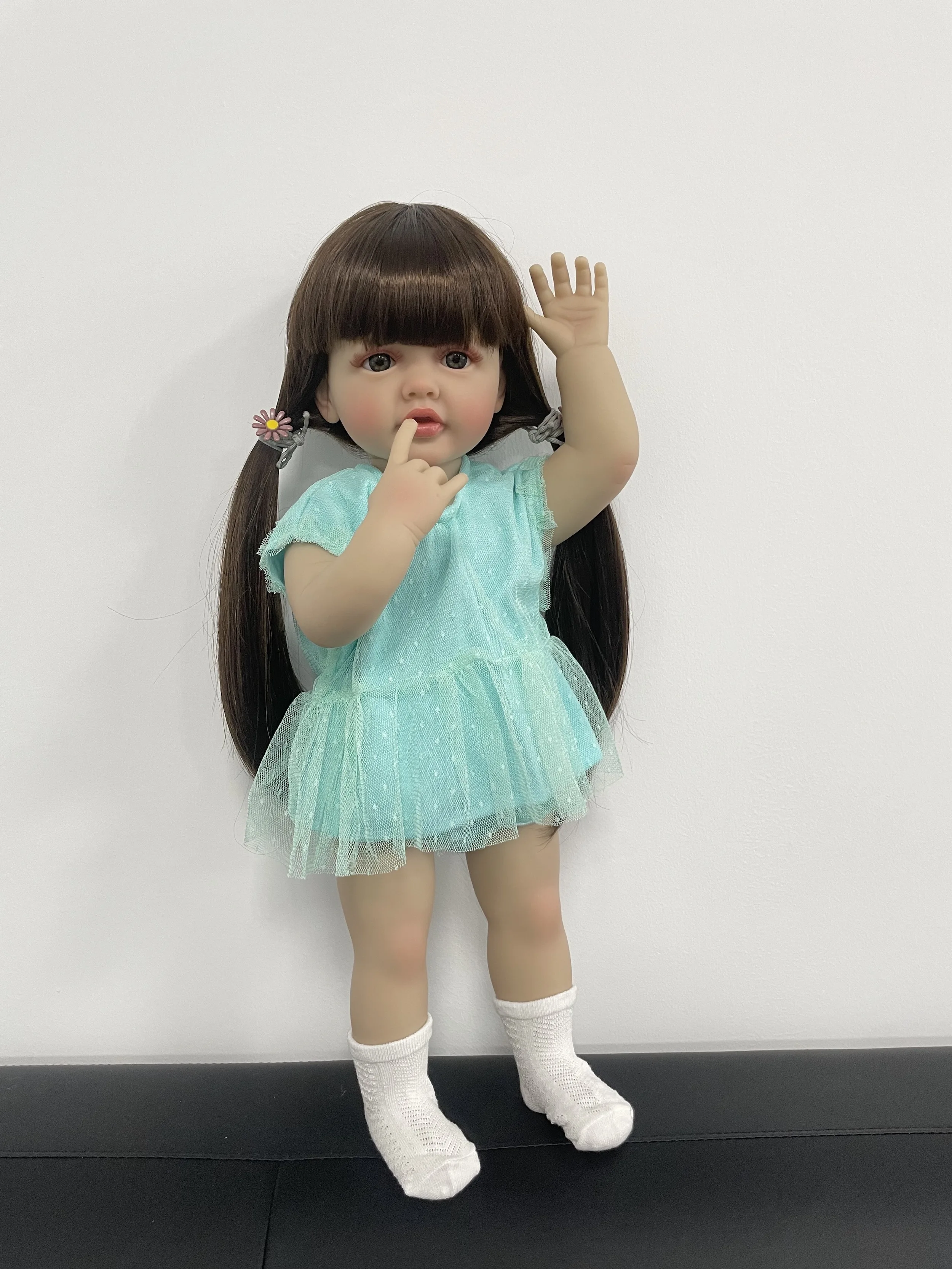 

MRB 22Inch Full Silicone Vinyl Reborn Baby Betty Lifelike Girl Bathable Doll Princess Birthday Gift Collectible Art Dolls