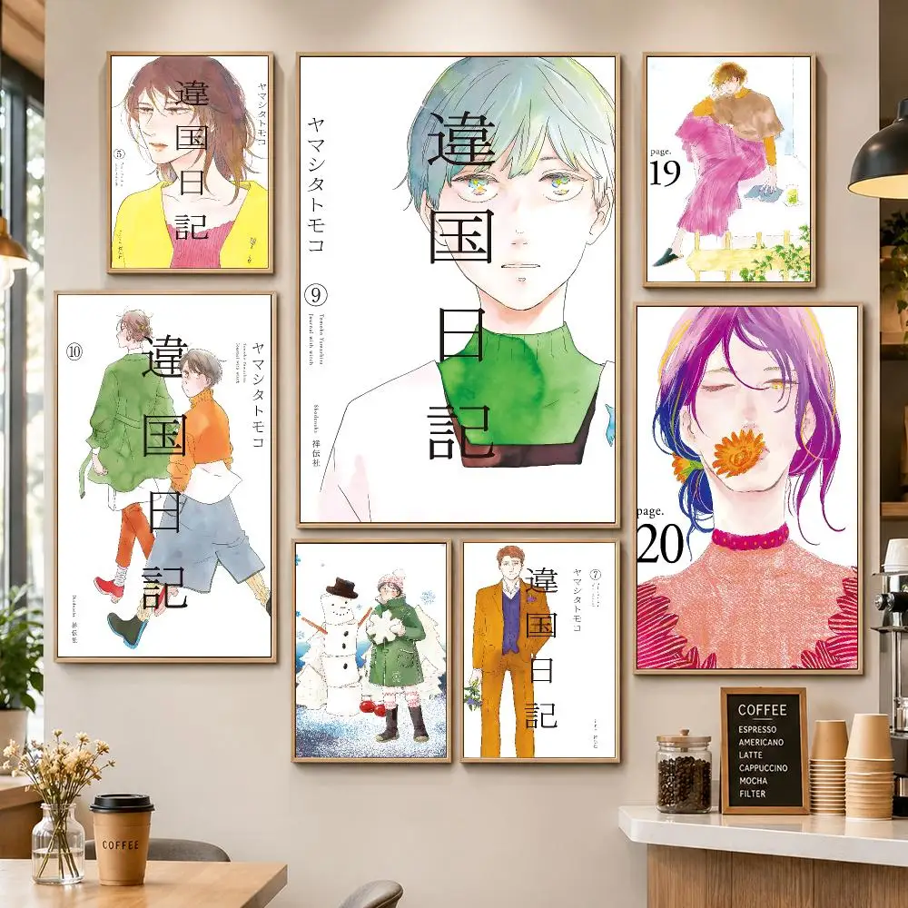 Póster Decorativo de Manga "Foreign Country Diary Josei" en PP, Impresión Resistente al Agua, para Apartamento, Dormitorio, Oficina, Cafetería, Regalo