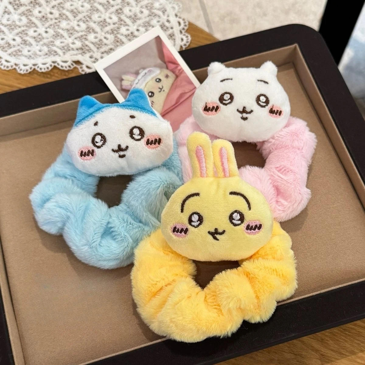 ckw Plüsch-Haargummi Niedlicher Usagi Hachiware Chii Cartoon-Haargummi Kawaii Elastisches Haar-Accessoire – Detail 2
