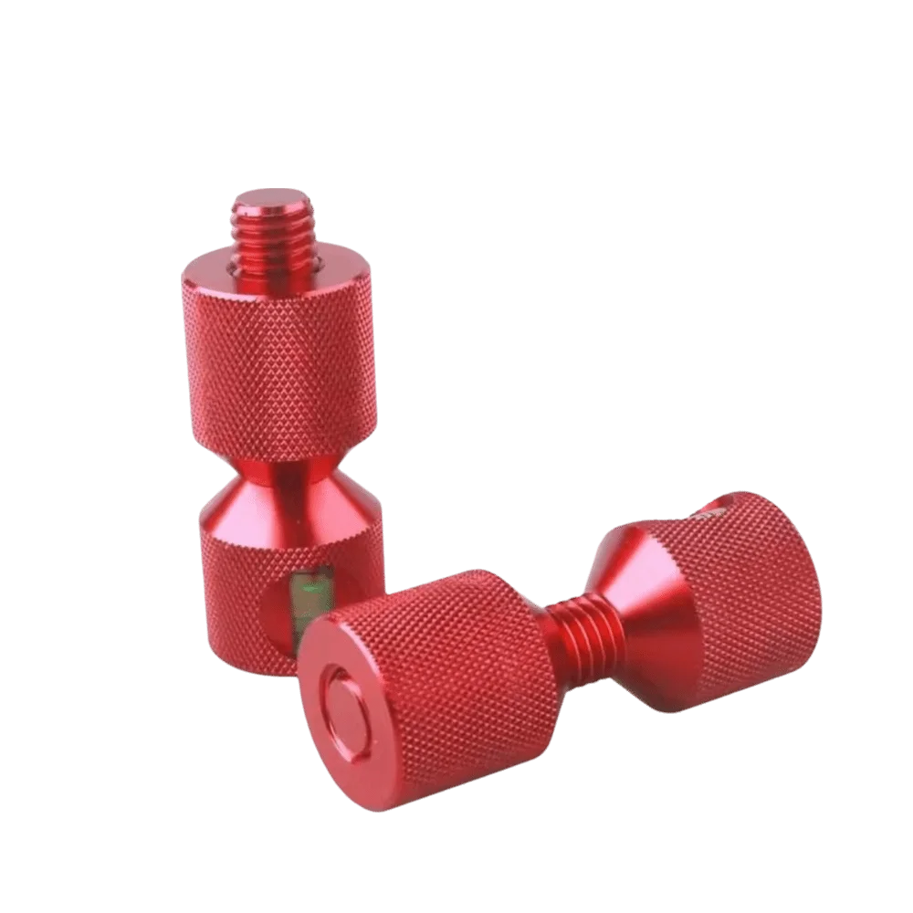 Dual-Hole Aluminum Two Hole Pins Set Built-in Level Sturdy Alignment Pins Double Hole Ergonomics Locating Pins Positioning Pin
