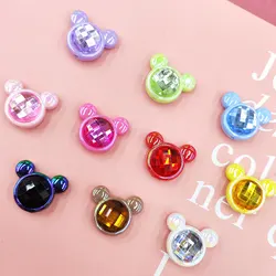 Colorful Crystal Mouse Head Kawaii Beads DIY Decorations Phone Chain Beadable Pens Earrings Necklace Kids Hair Rope Accessories