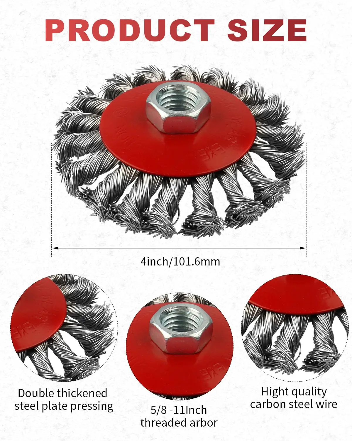 36 Pack 4 Inch Wire Wheel Brush for 4 1/2 Angle Grinder