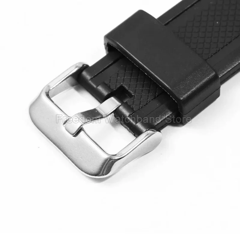 Black Rubber Watch Strap 19mm Convex Interface for Casio EDIFICE 5119 EF-552 Series Men's Watch Bracelet Waterproof Sweatproof view 6