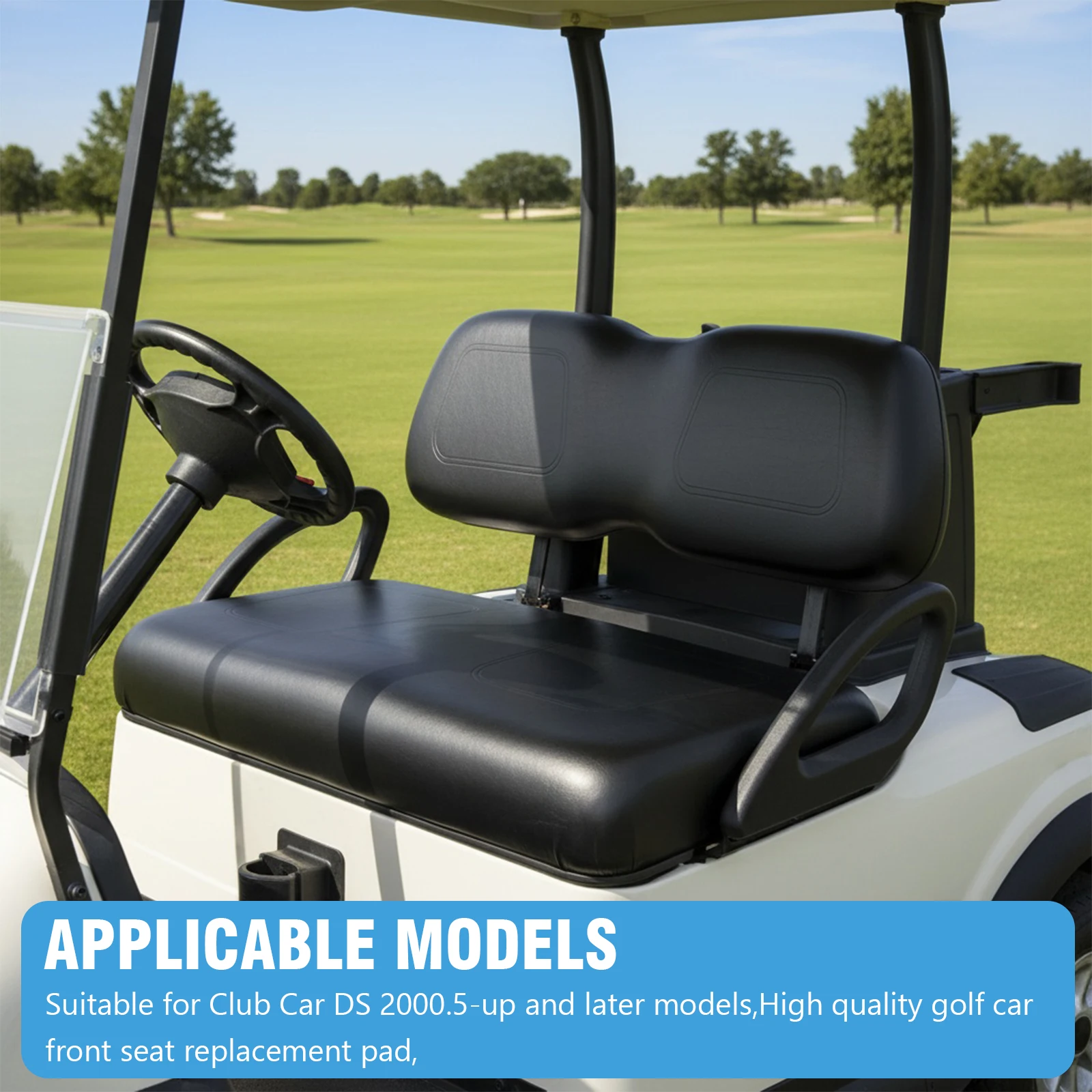 

Front Seat Back and Bottom Cushion Assembly 102076601 102076602 Golf Cart Front Cushion Set for Club Car DS 2000.5 and Up Models