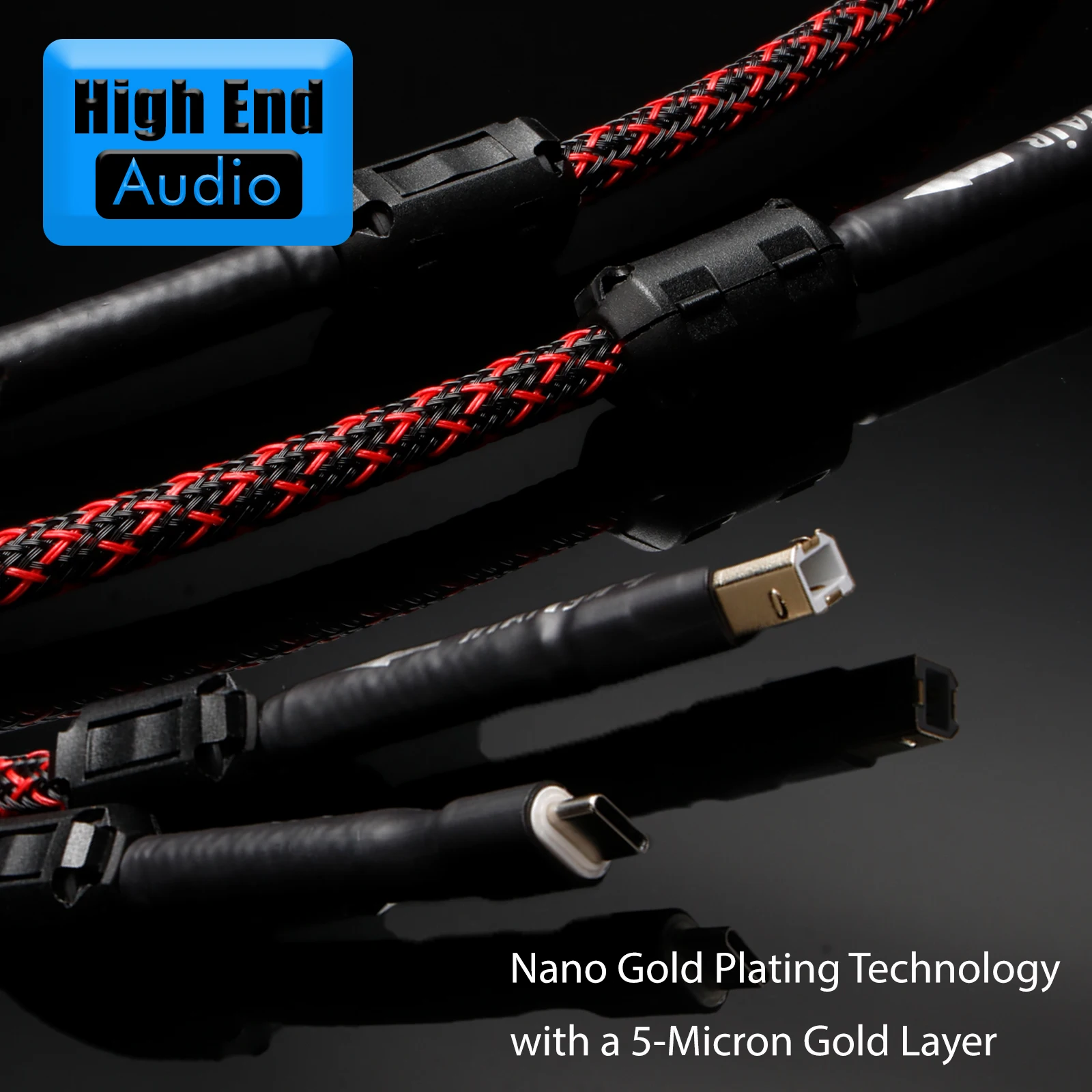 Preffair Hi-end OFC USB-B to Type C Cable Hifi Data Cable DAC otg Mobile Phone DAC Cable Sound card decoder Laptop