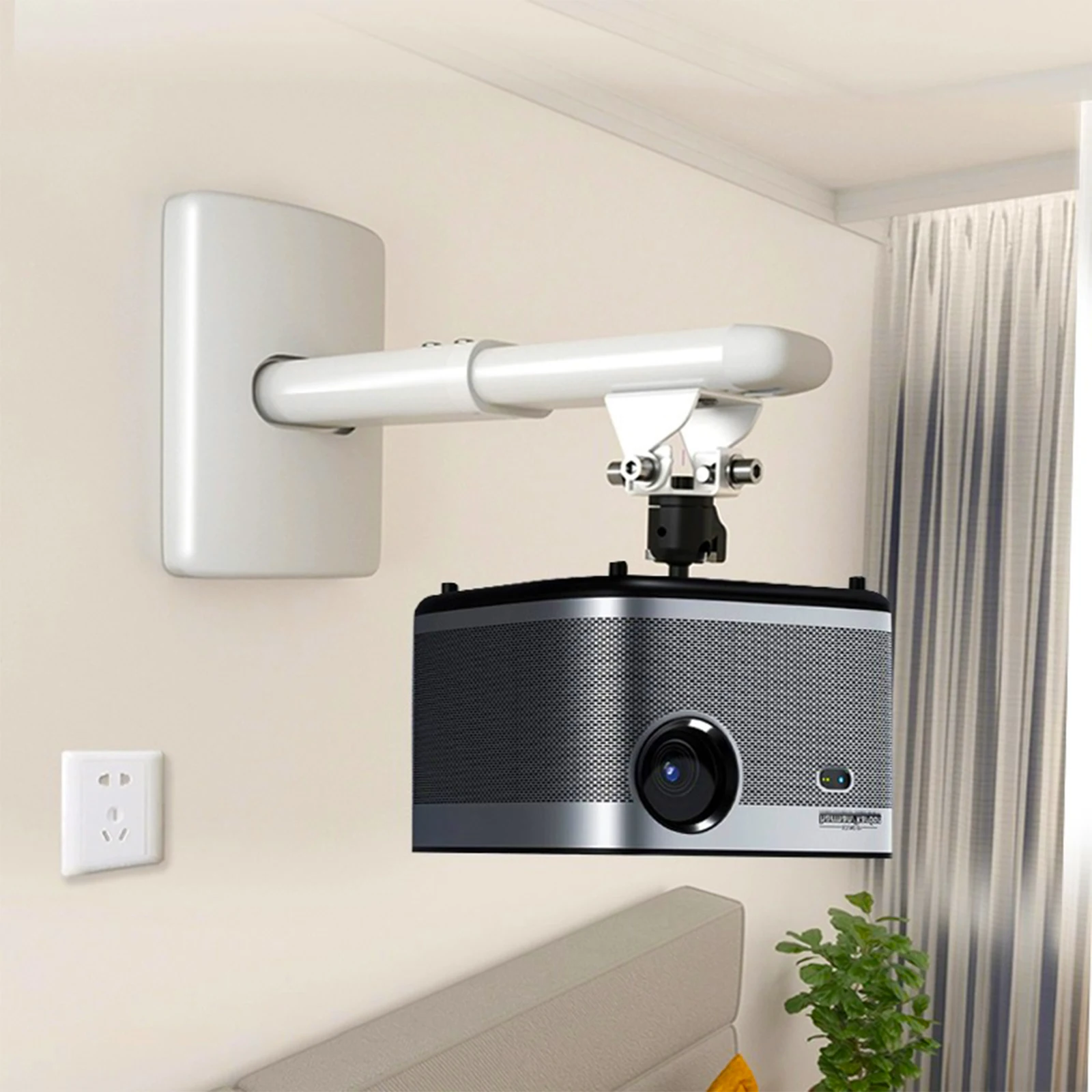 Projector Tilt Ceiling Support Projector Horizontally Suspended Headrest Adjustable Anti Shake for XIAOMI N1 and More Projector