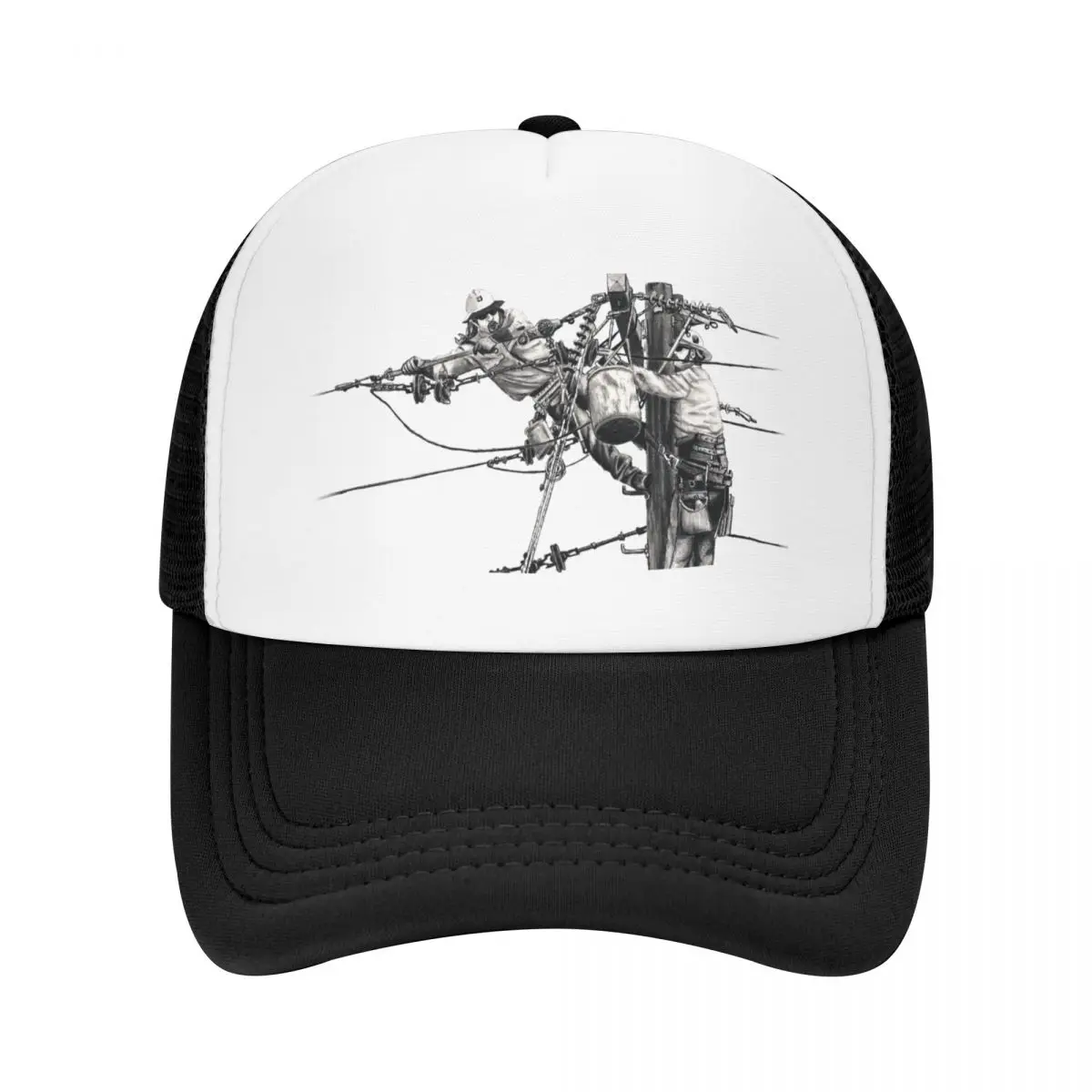 

FiberGlass H-Frame Power Line Work Portrait by RP Thor Baseball Cap Golf Cap Cosplay luxury caps Hats For Men Women's