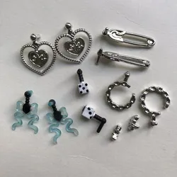 Rainbow Doll Hearts Shape Silver Earrings Necklace Sandals Shoes Original Doll Replacement Eyes Parts Doll Accessories Decors