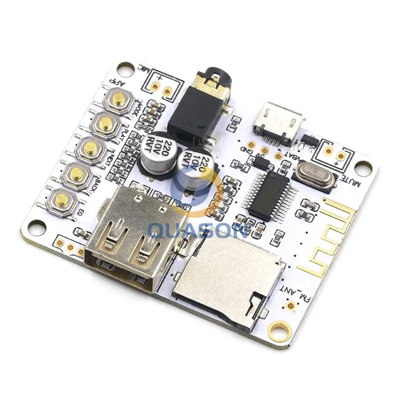 Bluetooth Audio Receiver board with USB TF card Slot decoding playback preamp output A7-004 5V 2.1 Wireless Stereo Music Module