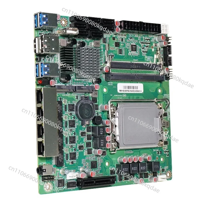 B760 Mini‑ITX Mainboard LGA1700, 8 SATA, Quad 2.5G LAN, 2 M.2, PCIE X4, 8‑Bay For 12‑14 Generation CPU