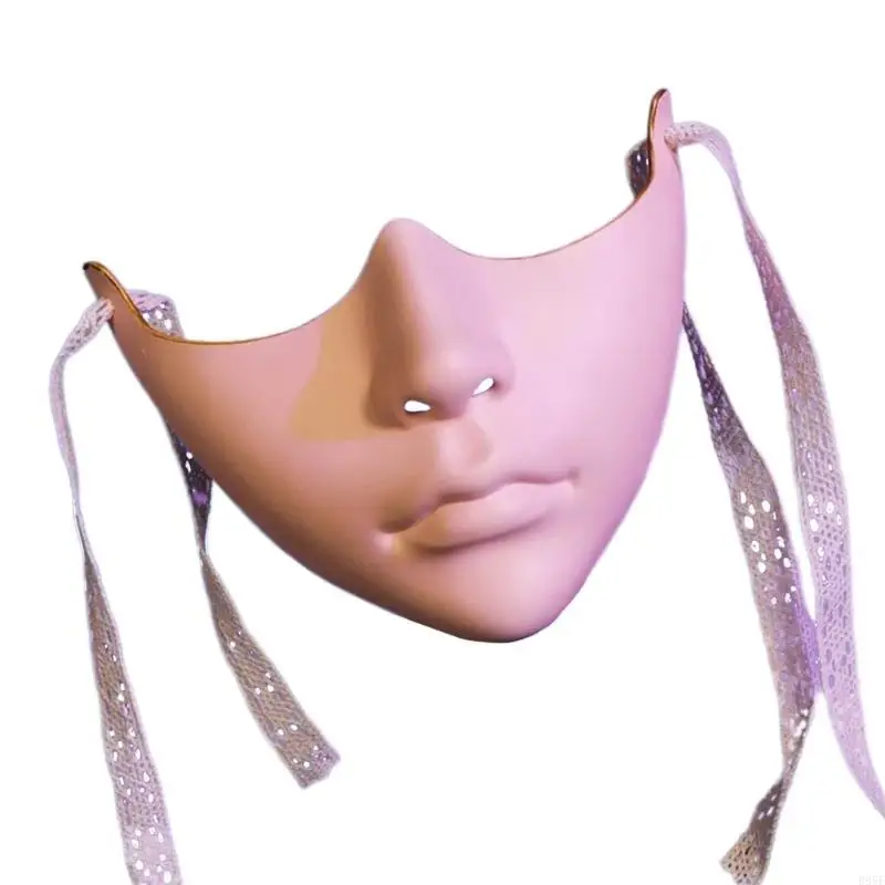B95F Mask For Women Men Half Face Mask Halloween Cosplay Mask for Adult Role Playing Themed Parties Photography