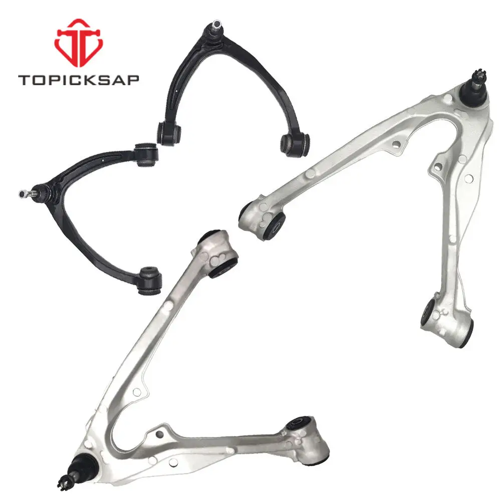 TOPICKSAP 4pcs Front Upper & Lower Control Arm Kits for Cadillac Escalade Chevrolet Silverado 1500 GMC 2007 2008 2009 - 2014