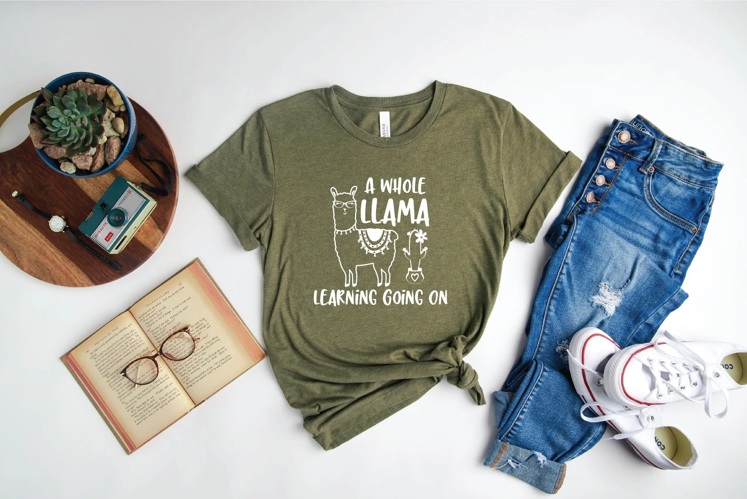 A Whole Llama Learning Going On Kindergarten Teacher T Shirt Field Trip For Teachers