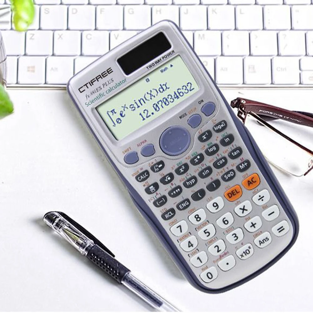 Original Scientific Calculator 417 Functions Engineering For College and Business Office Battery