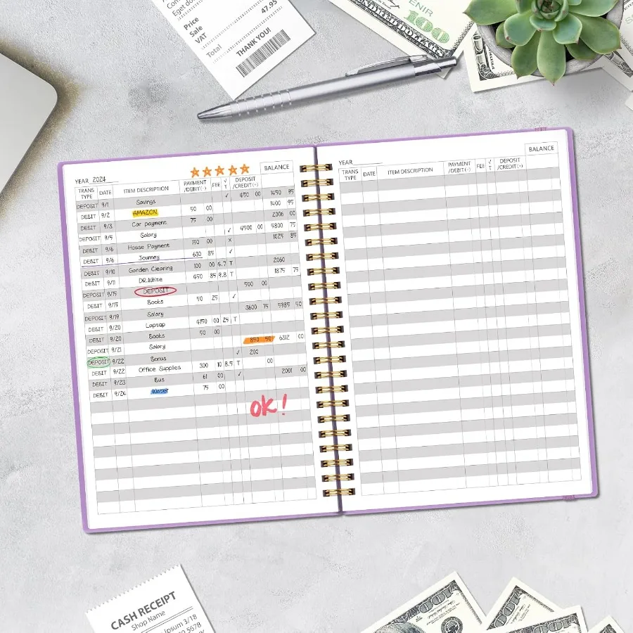 Книга бухгалтерского учета для малого бизнеса, бухгалтерского учета, личного использования, тетрадь для отслеживания расходов для семейного бюджета, запись книг