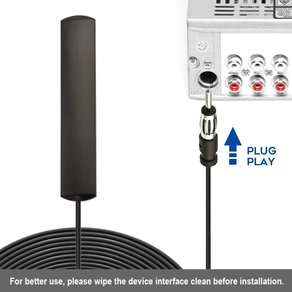 QXNY Car Radio FM Antenna Universal Auto 3M Length Signal Amp Amplifier Marine Car Vehicle Boat RV Signal Enhance Device