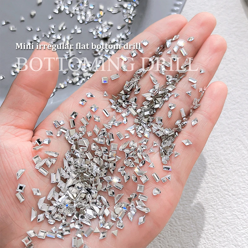 50Pcs Mini Rhombus Nail Rhinestones Nail Diamond Decoration Mixed 3DNail Accessories Nail Painting Nail Salon Nail Artists