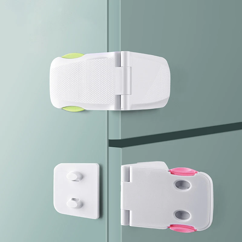 Baby Safety Lock Home Security Protection Refrigerator Cabinet Locker Locks Child Anti-Pinch Hand Multi-Function Drawer Buckle
