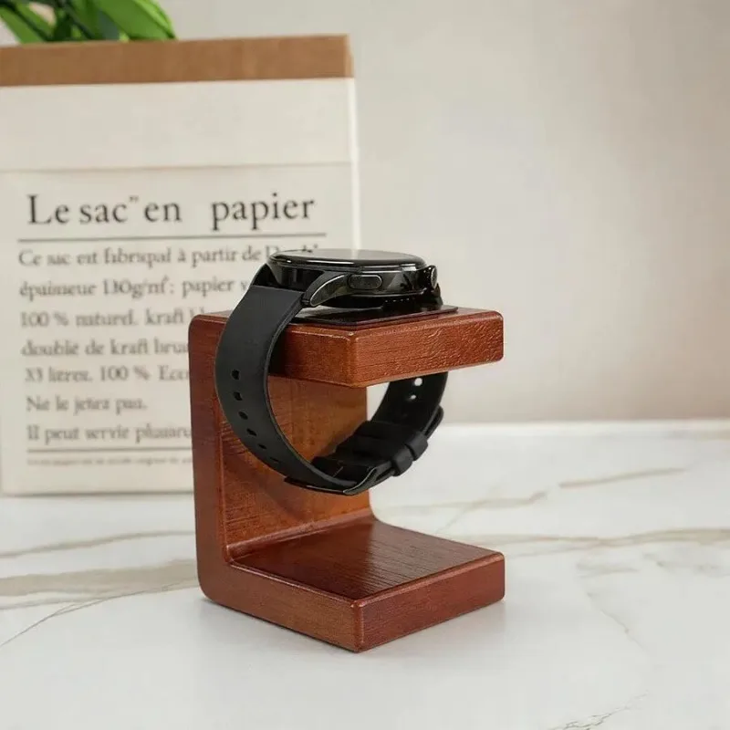 Solid Wood Watch Stand Jewelry Organizer for Bracelet Ring Necklace - Minimalist Desktop Display Rack