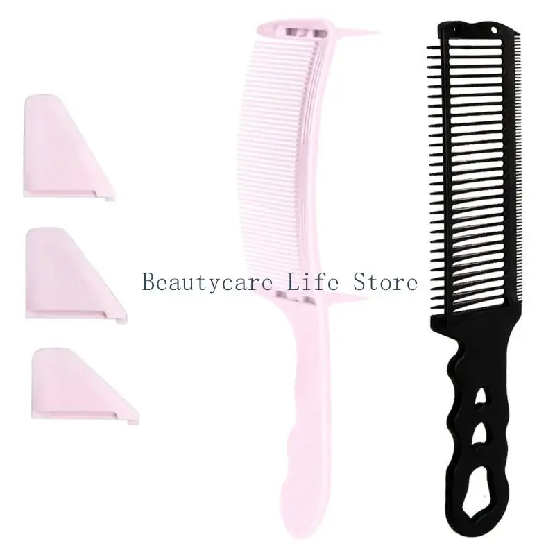 652C 2x/Set Barbers Combs Hairdressing Comb Set S Hair Cutting Positioning Comb
