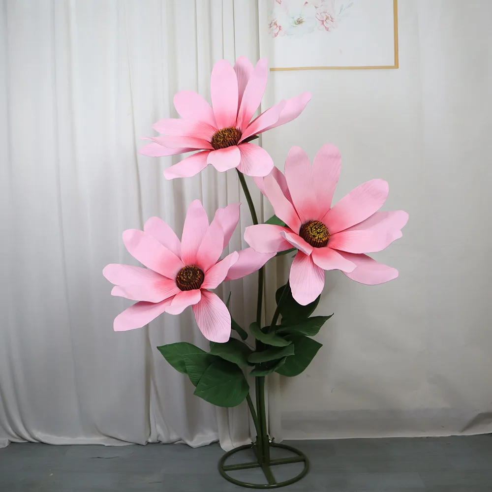 

Large EVA Daisy Artificial Set Flowers Outdoor Wedding Road Lead Flower Birthday Party Backdrop Garden Decoration Home Decor