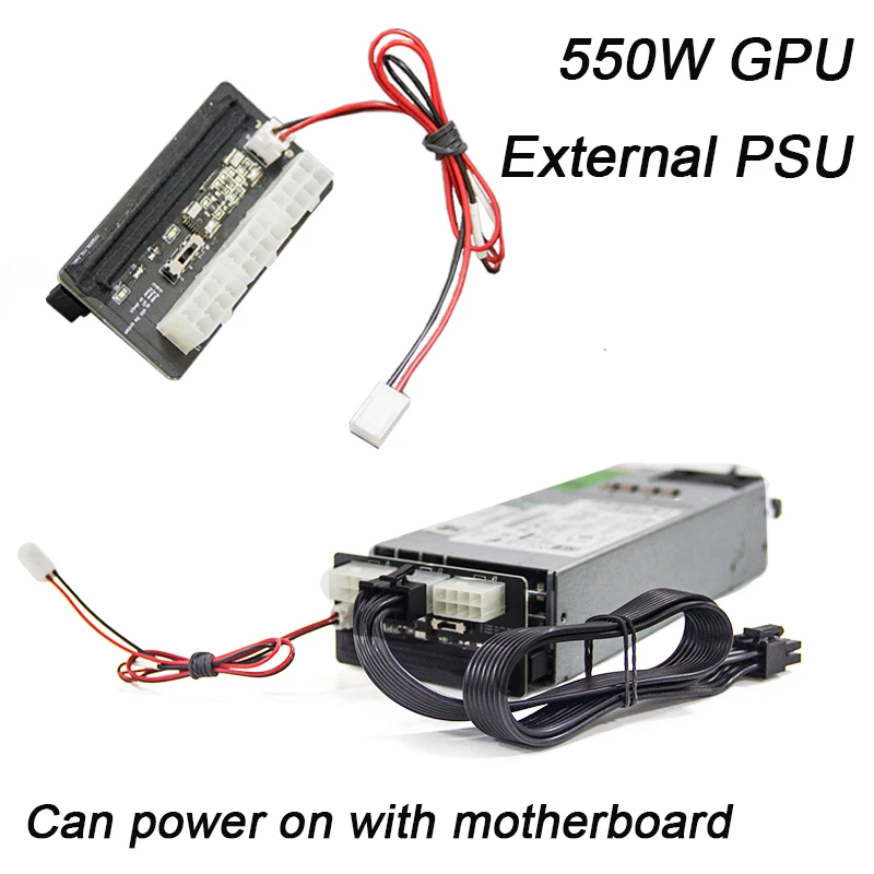 Graphics card external power supply DPS server power refit 550W GPU  adapter card power on with Motherboard