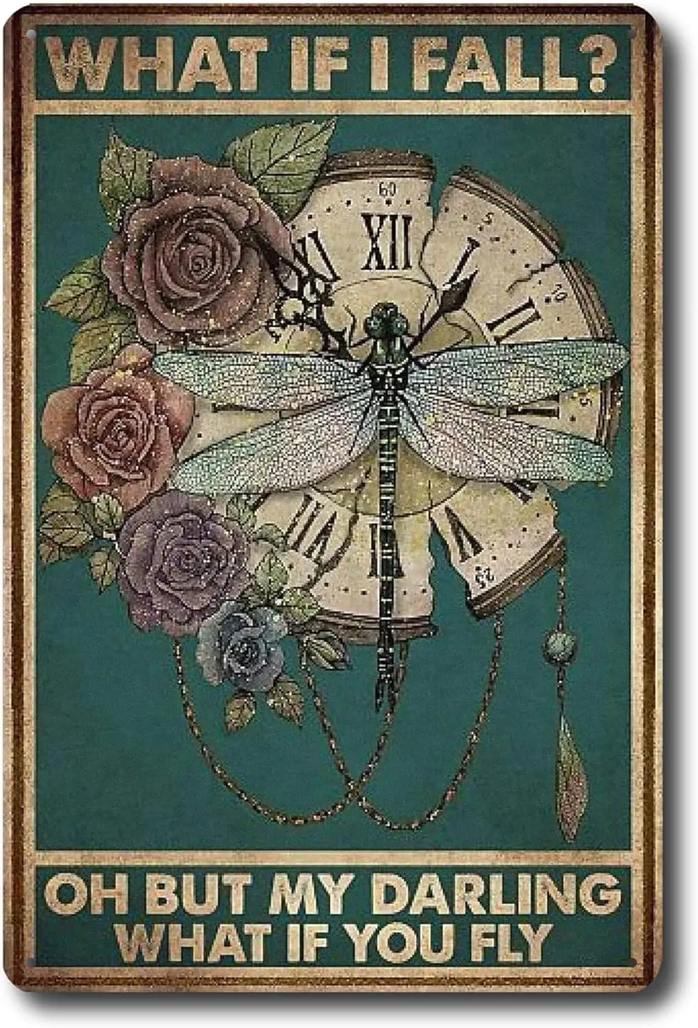 Винтажный Настенный декор, как будто я осыпаю, что если вы, значок с цитатой Эрин Хэнсон-8x1 2, винтажные жестяные знаки, если я осенью, Настенный декор для художественного декора