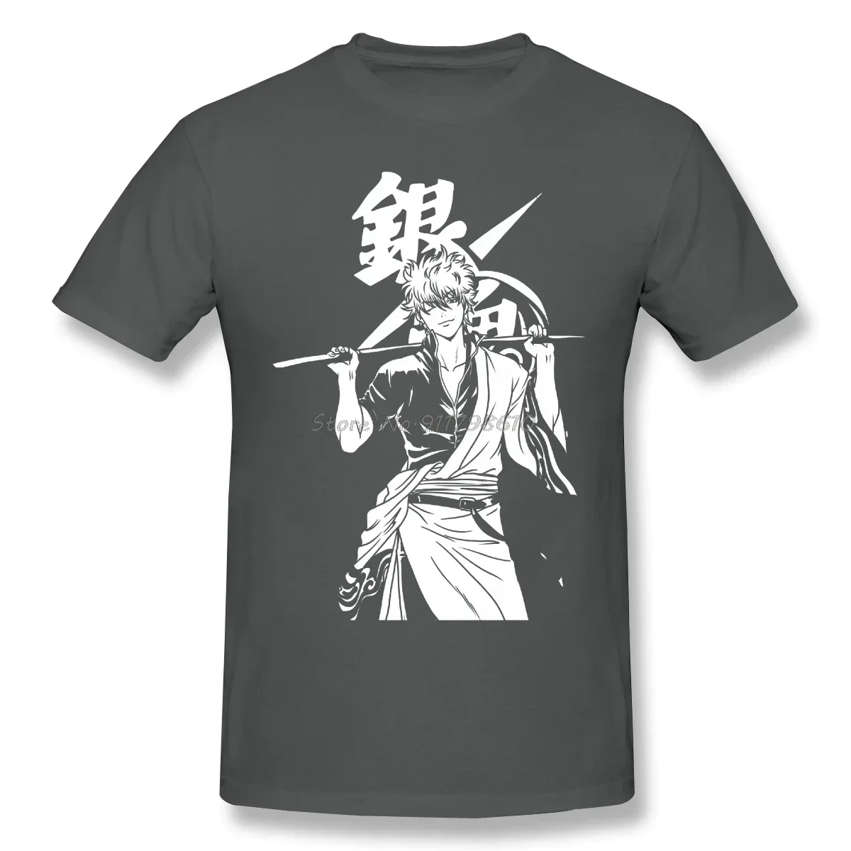 Sakata Gintoki Manga Gintama Womens T-Shirt Plus Size O-neck Cotton Short Sleeve Man T Shirt Men Tees Herejoko Straatwear Tops