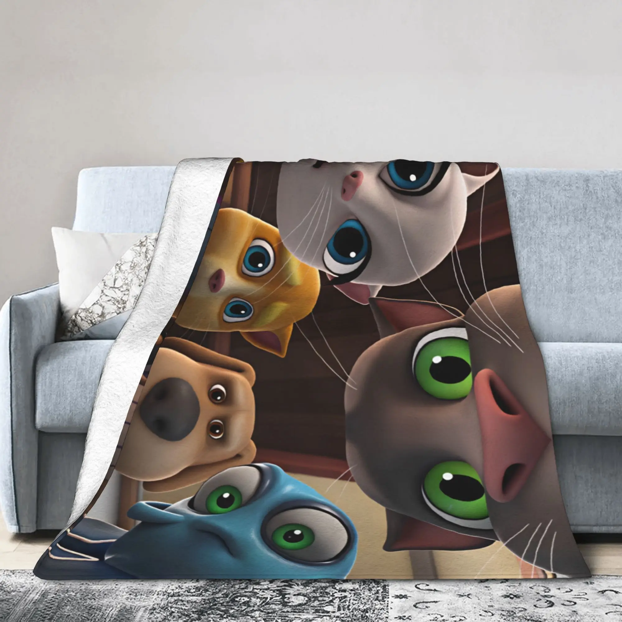 T-Talking T-Tom And F-Friends   Blankets Quality Warm Soft  Bedding Throws Winter Girls Boys Living Room Funny Bedspread