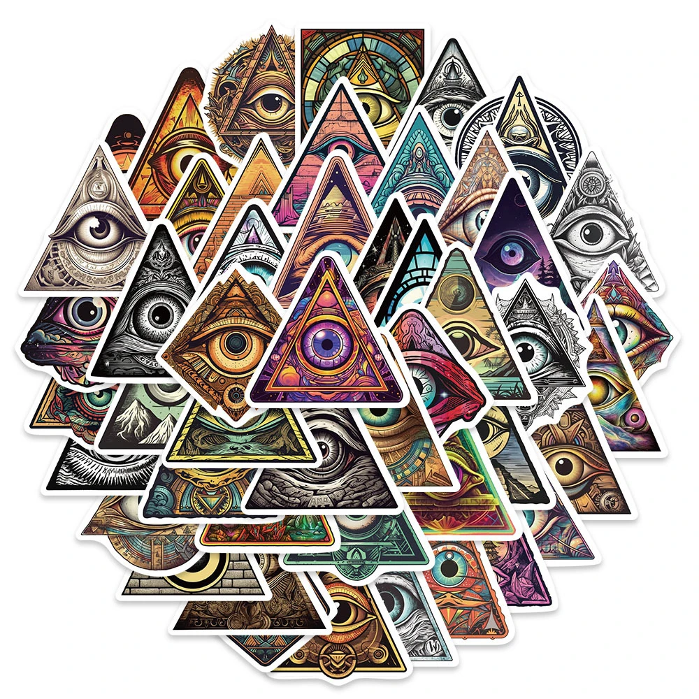 10/30/50pcs Gothic All Seeing Eye Graffiti Stickers Decals Skateboard Motorcycle Laptop Phone Car Cool Waterproof Sticker Toys