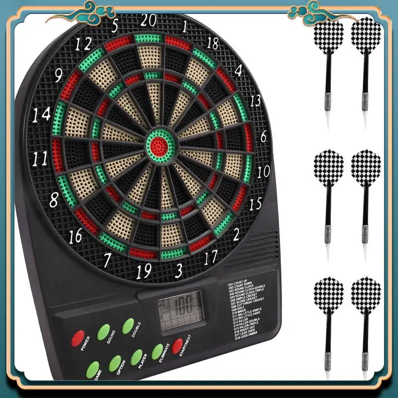 Electronic Dartboard Darts-Game Set Automatic Scoring Dart-Plate Board Sound Prompt Office Family Highly Recommended