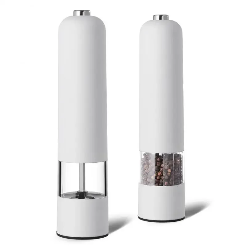 Salt Pepper Grinder Set Battery Powered Automatic Salt Grinder Adjustable Coarseness Electric Spice Mill Grinder Kitchen Tools