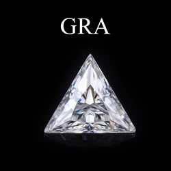 Szjinao Loose Gemstones Triangle Moissanite  0.1ct To 5ct D Color VVS1 Stone Beads With GRA Certificate Gems Pass Diamond Test