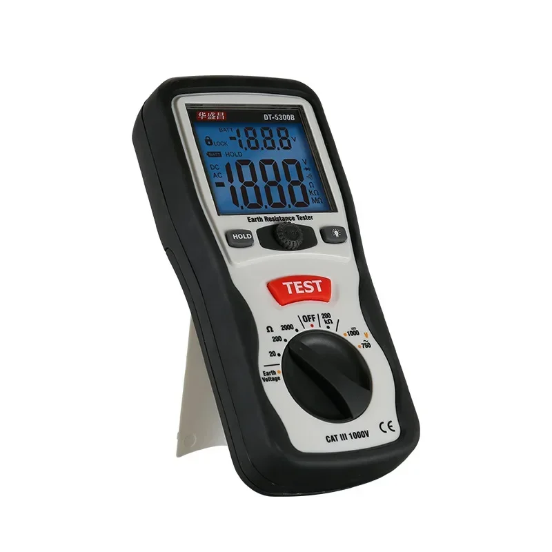 DT-5300B Digital Insulation Resistance Tester Megohmmeter Grounding Resistance Meter AC/DC Current and Voltage Tester