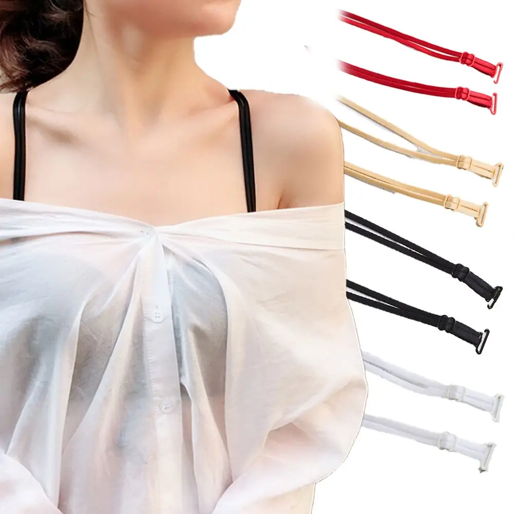 

All-match Bra Accessories Elastic Non-slip Solid Double belt Pectoral Girdle Adjustable Bra Belt Shoulder Straps Bra Straps