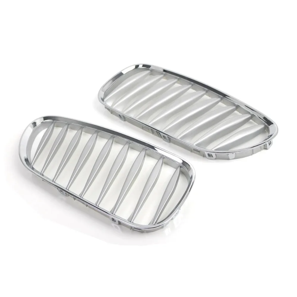 For-BMW Z4 E85 E86 2003-2009 Car Front Bumper Kidney Front Fence Grill Grille ABS Chrome 51117117757 51117117758 view 3
