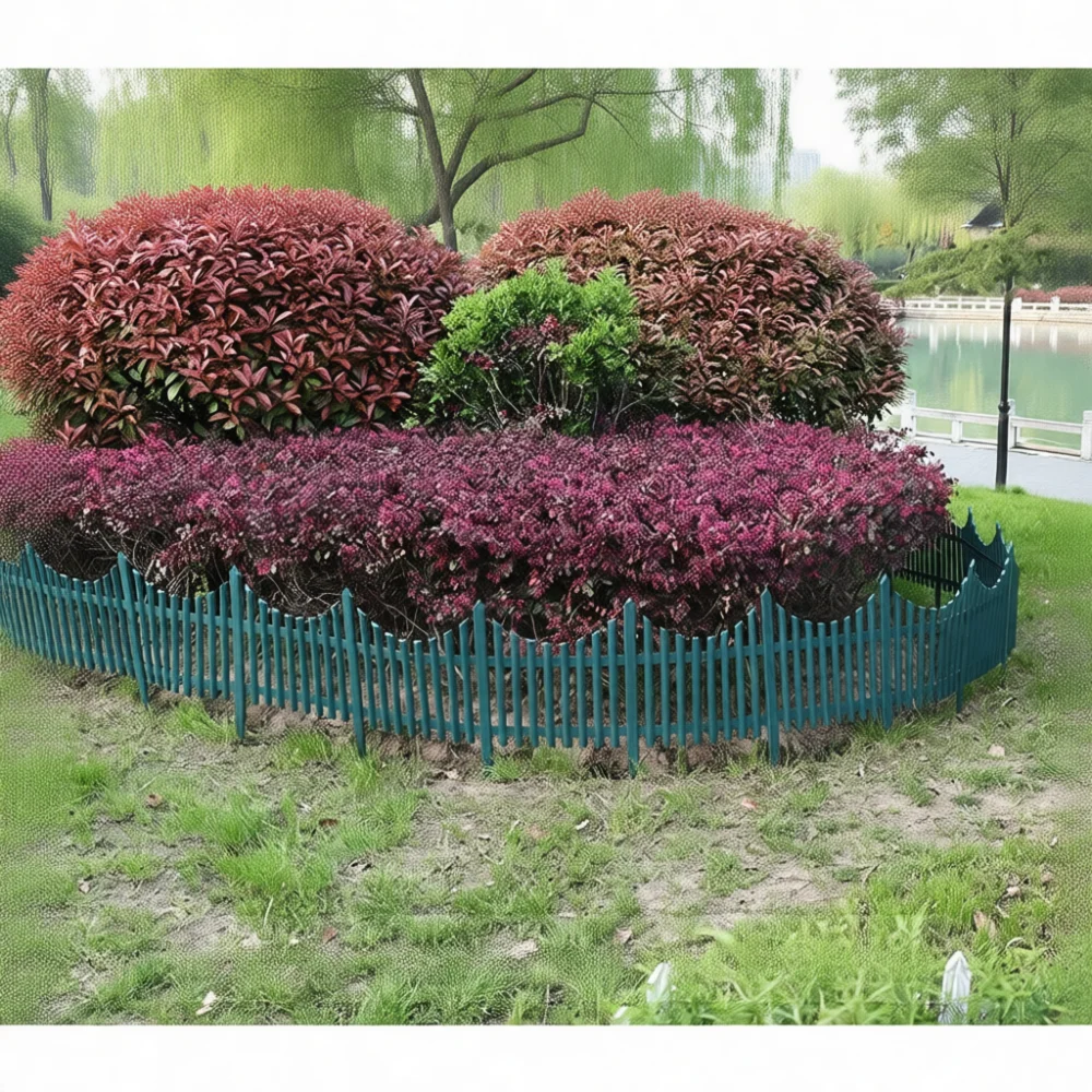 Outdoor Lawn Fence Decorative Plastic Edging Landscape Border Durable Barrier For Backyard Patio Garden Path Partition