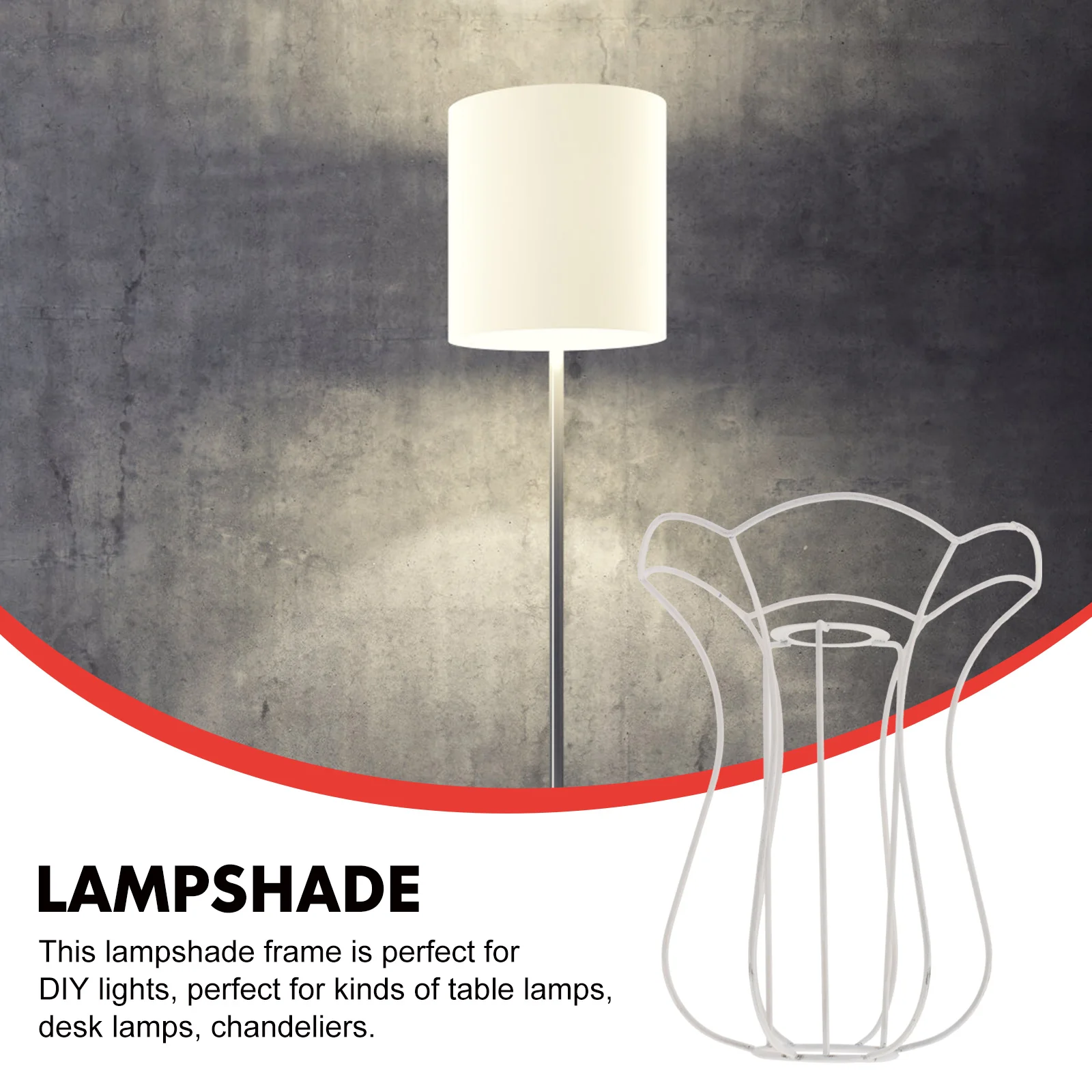 Rangka Lampu Besi Kokoh DIY untuk Lampu Meja, Lampu Lantai, Lampu Gantung, Rak Lampu, Dekorasi Rumah, Rak Lampu Besi