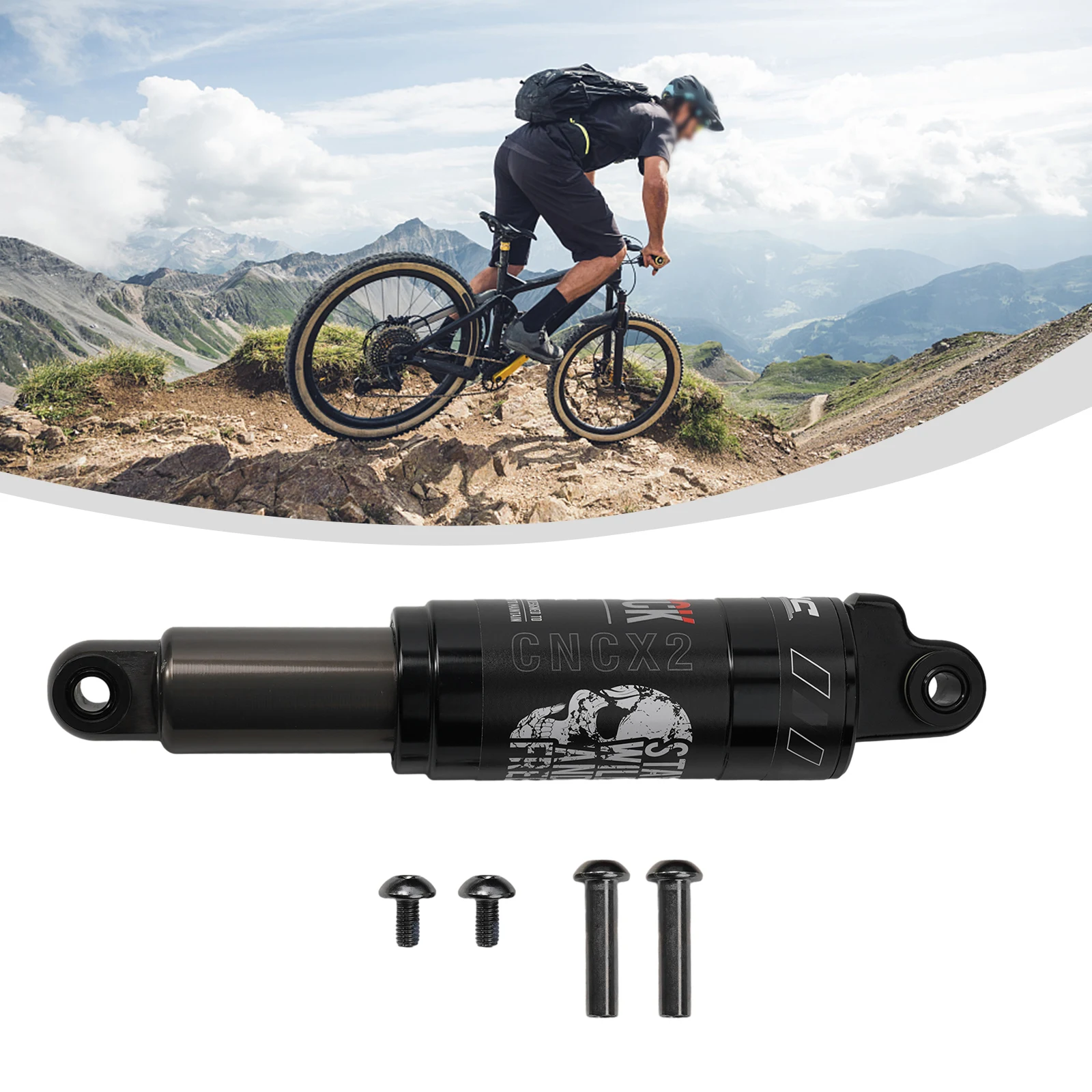 Bicycle Rear Shock Lockout 120/125/150/165/185/190/200mm Oil Spring Shock Absorber For Mountain Bike Cycling Accessories